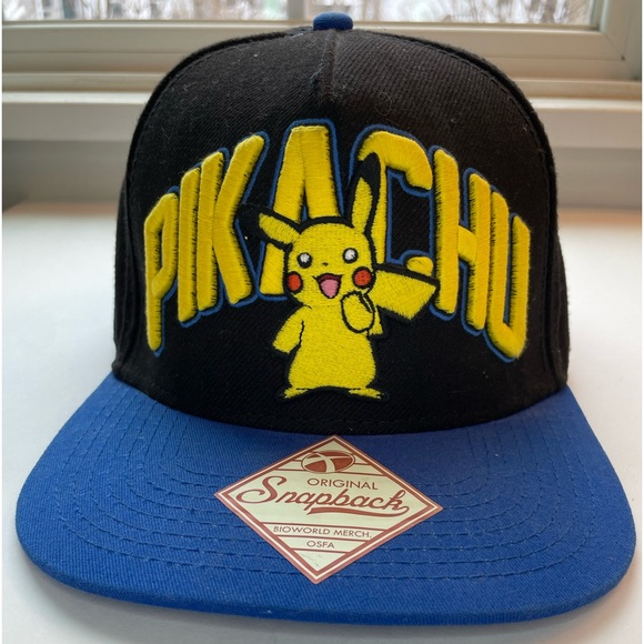 Pokemon Other - Pokeman Pikachu embroidered snap back hat.